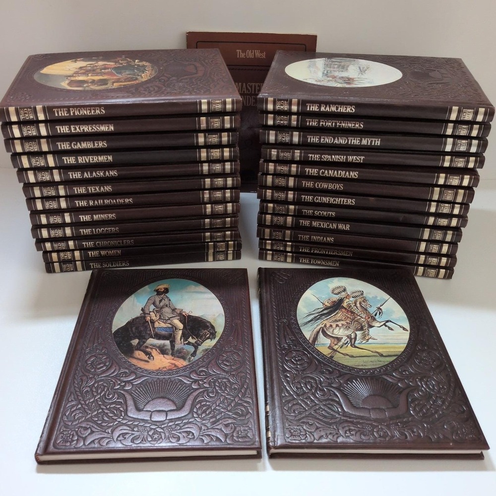 Vtg Time Life The Old West Series 26 Volumes Plus Master Index Faux Leather Set